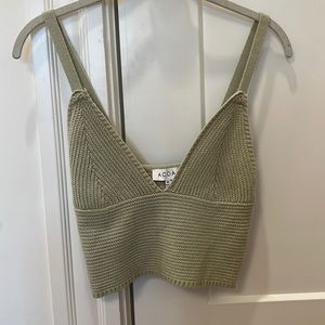 NWOT green knit tank